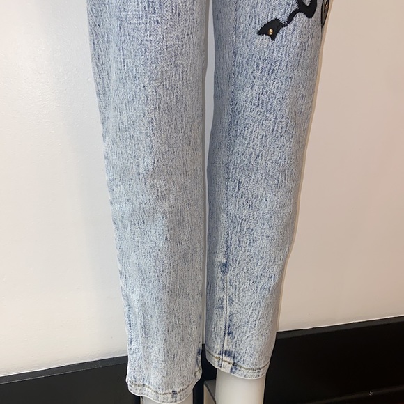 80s Vintage High-Rise Leather Heart Jeans - Picture 8 of 12